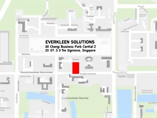 Map showing the location of Everkleen Solutions at 38 Changi Business Park Central 2, #07-03 The Signature, Singapore.