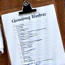 A clipboard with a detailed cleaning checklist.